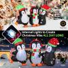 imageGoplus 6FT Christmas Inflatables LED Lighted Xmas Inflatable Penguin Family Hand in Hand Outdoor Indoor Cute Blow Up Christmas Decoration with Water Bags Ground Stakes for Party Yard Garden Lawn