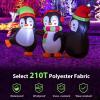 imageGoplus 6FT Christmas Inflatables LED Lighted Xmas Inflatable Penguin Family Hand in Hand Outdoor Indoor Cute Blow Up Christmas Decoration with Water Bags Ground Stakes for Party Yard Garden Lawn