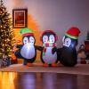 imageGoplus 6FT Christmas Inflatables LED Lighted Xmas Inflatable Penguin Family Hand in Hand Outdoor Indoor Cute Blow Up Christmas Decoration with Water Bags Ground Stakes for Party Yard Garden Lawn