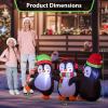 imageGoplus 6FT Christmas Inflatables LED Lighted Xmas Inflatable Penguin Family Hand in Hand Outdoor Indoor Cute Blow Up Christmas Decoration with Water Bags Ground Stakes for Party Yard Garden Lawn