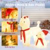 imageGoplus Lighted 2 Pieces Poodle Dogs Family Prelit Christmas Yard Decoration with 60 Warm White LED Lights Red Hat ampamp Scarf Easy Setup Christmas Holiday Dog Set Ornaments for Outdoor Indoor