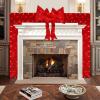 imageGoplus Lighted Christmas Doorway Arch Lightup Xmas Decoration with 240 LED Lights Removable Bow Mounting Screws ampamp Zip Ties PreLit Christmas Archway for Indoor ampamp Outdoor Displays