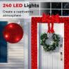 imageGoplus Lighted Christmas Doorway Arch Lightup Xmas Decoration with 240 LED Lights Removable Bow Mounting Screws ampamp Zip Ties PreLit Christmas Archway for Indoor ampamp Outdoor Displays