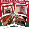 imageGoplus Lighted Christmas Doorway Arch Lightup Xmas Decoration with 240 LED Lights Removable Bow Mounting Screws ampamp Zip Ties PreLit Christmas Archway for Indoor ampamp Outdoor Displays