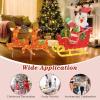 imageGoplus Lighted Christmas Santa Claus with Reindeer Santa on Sleigh Decoration wLED Lights 12 Ground Stakes Cable Tiers Gift Boxes Outdoor Light up Santa on Sleigh Decor for Yard Patio Garden