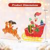imageGoplus Lighted Christmas Santa Claus with Reindeer Santa on Sleigh Decoration wLED Lights 12 Ground Stakes Cable Tiers Gift Boxes Outdoor Light up Santa on Sleigh Decor for Yard Patio Garden