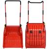 imageGoplus Snow Scoop 26quot x 24quot Folding Snow Shovel Sleigh Shovel with UHandle ampamp Wheels for Backyard Walkways Driveway No Assembly Needed Red