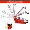 imageGoplus Snow Scoop 26quot x 24quot Folding Snow Shovel Sleigh Shovel with UHandle ampamp Wheels for Backyard Walkways Driveway No Assembly Needed Red
