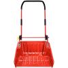imageGoplus Snow Scoop 26quot x 24quot Folding Snow Shovel Sleigh Shovel with UHandle ampamp Wheels for Backyard Walkways Driveway No Assembly Needed Red