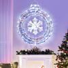 imageGoplus 33 Lighted Ornament with Snowflake PreLit Christmas Wreath with 128 Cold White LED Lights Wall MountedFreestanding Christmas Decoration for Indoor ampamp Outdoor Display