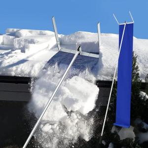 imageGoplus Snow Roof Rake 193FT Aluminum Snow Removal Tool wExtendable Handle and Sturdy Snow Slide Lightweight Roof Rake for Removing Snow Wet Leaves