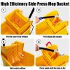 imageGOPLUS Commercial Mop Bucket with Wringer Household Portable Mop Bucket Ideal for Household and Public Places Floor 21 Quart Capacity Yellow 21 Quart