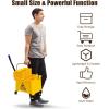 imageGOPLUS Commercial Mop Bucket with Wringer Household Portable Mop Bucket Ideal for Household and Public Places Floor 21 Quart Capacity Yellow 21 Quart