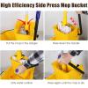 imageGOPLUS Commercial Mop Bucket with Wringer Household Portable Mop Bucket Ideal for Household and Public Places Floor 26 Quart Capacity Yellow 26 Quart