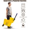 imageGOPLUS Commercial Mop Bucket with Wringer Household Portable Mop Bucket Ideal for Household and Public Places Floor 26 Quart Capacity Yellow 26 Quart