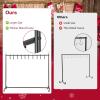 imageGoplus 10Hook Christmas Stocking Holder Stand on Wheels Heavy Duty Freestanding Rack with 6 Removable Christmas TreeReindeerSnowflake Toppers Metal Stocking Hanger for Floor Home Holiday Decor