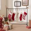 imageGoplus 10Hook Christmas Stocking Holder Stand on Wheels Heavy Duty Freestanding Rack with 6 Removable Christmas TreeReindeerSnowflake Toppers Metal Stocking Hanger for Floor Home Holiday Decor