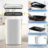 imageGoplus 13 Gallon 50 Liter Automatic Trash Can Rectangular Motion Sensor Waste Trash Bin wSoft Close Lid ampamp Deodorizer Compartment Smart Touchless Stainless Steel Garbage Can for Kitchen Office