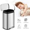 imageGoplus 132 Gallon 50 L Kitchen Trash Can AntiFingerprint Touchless Waste Bin with SoftClosing ampamp Stay Open StepOn Stainless Steel Garbage Can for Living Room Home Office132 Gallon 50 Liter