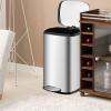 imageGoplus 132 Gallon 50 L Kitchen Trash Can AntiFingerprint Touchless Waste Bin with SoftClosing ampamp Stay Open StepOn Stainless Steel Garbage Can for Living Room Home Office132 Gallon 50 Liter