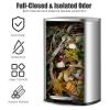 imageGoplus 132 Gallon 50 L Kitchen Trash Can AntiFingerprint Touchless Waste Bin with SoftClosing ampamp Stay Open StepOn Stainless Steel Garbage Can for Living Room Home Office132 Gallon 50 Liter