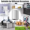 imageGoplus 132 Gallon 50 L Kitchen Trash Can AntiFingerprint Touchless Waste Bin with SoftClosing ampamp Stay Open StepOn Stainless Steel Garbage Can for Living Room Home Office132 Gallon 50 Liter