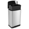 imageGoplus 132 Gallon 50 Liter Trash Can Stainless Steel Garbage Can with Lock Device ampamp Foot Pedal Stay Open Trash Bin wSoft Closing Lid HandFree Step Garbage Bin for Kitchen Home Office Silver