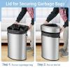 imageGoplus 16 Gallon60L Stainless Steel Corner Trash Can Triangular Rubbish Trash Bin with Lid Open Top Garbage Can wAntiSlip Bottom SpaceSaving Waste Bin for Narrow Space Kitchen Living Room