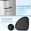 imageGoplus 16 Gallon60L Stainless Steel Corner Trash Can Triangular Rubbish Trash Bin with Lid Open Top Garbage Can wAntiSlip Bottom SpaceSaving Waste Bin for Narrow Space Kitchen Living Room