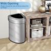 imageGoplus 16 Gallon60L Stainless Steel Corner Trash Can Triangular Rubbish Trash Bin with Lid Open Top Garbage Can wAntiSlip Bottom SpaceSaving Waste Bin for Narrow Space Kitchen Living Room