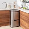 imageGoplus 19 Gal Stainless Steel Trash Can 72 L Volume in 4 Containers Motion Sensor Trash Bin wKitchen Waste Bin ampamp 2 Bottom Recycling Bins Touchless Garbage Can wSoft Close Lid Battery Operated