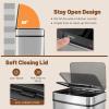 imageGoplus 19 Gal Stainless Steel Trash Can 72 L Volume in 4 Containers Motion Sensor Trash Bin wKitchen Waste Bin ampamp 2 Bottom Recycling Bins Touchless Garbage Can wSoft Close Lid Battery Operated