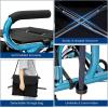 imageGoplus 2 in 1 Rollator Walker for Seniors Medical Walker with Seat Folding Transport Wheelchair Rollator with 8quot Wheels Reversible Backrest Footrests Aluminum Mobility Walking Aid BlackBlue