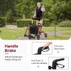 imageGoplus 2 in 1 Rollator Walker for Seniors Medical Walker with Seat Folding Transport Wheelchair Rollator with 8quot Wheels Reversible Backrest Footrests Aluminum Mobility Walking Aid BlackRed