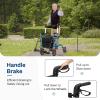 imageGoplus 2 in 1 Rollator Walker for Seniors Medical Walker with Seat Folding Transport Wheelchair Rollator with 8quot Wheels Reversible Backrest Footrests Aluminum Mobility Walking Aid BlackBlue