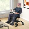 imageGoplus 2 in 1 Rollator Walkers for Seniors with Seat 8inch Wheel Medical Drive Walker Wheelchair Combo with Backrest HeightAdjustable Handle Aluminium Frame Folding Rollator Walker for AdultsBlack
