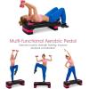 imageGoplus 31quot Aerobic Exercise Stepper Deck Adjustable Fitness Workout Step Platform Trainer with Risers 468Levels HeightAdjustable for Home Gym and OfficeBlackPink