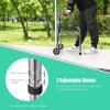 imageGoplus 3in1 StandAssist Folding Walker with 5quot Wheels Heavy Duty Walking Mobility Aid Supports up to 440lbs Can be Used as Toilet Safety Rail Narrow Drive Walkers for Seniors Elderly AdultGrey