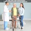 imageGoplus 3in1 StandAssist Folding Walker with 5quot Wheels Heavy Duty Walking Mobility Aid Supports up to 440lbs Can be Used as Toilet Safety Rail Narrow Drive Walkers for Seniors Elderly AdultGrey