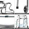 imageGoplus 3in1 StandAssist Folding Walker with 5quot Wheels Heavy Duty Walking Mobility Aid Supports up to 440lbs Can be Used as Toilet Safety Rail Narrow Drive Walkers for Seniors Elderly AdultGrey