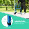 imageGoplus 3in1 StandAssist Folding Walker with 5quot Wheels Heavy Duty Walking Mobility Aid Supports up to 440lbs Can be Used as Toilet Safety Rail Narrow Drive Walkers for Seniors Elderly AdultBlue