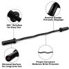 imageGoplus 400Lbs Olympic EZ Curl Bar for Strength Training 48 Solid Steel Barbell Weight Lifting Bar Home Gym Equipment with Copper Sleeve and Bearing ConnectionBlack