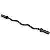imageGoplus 400Lbs Olympic EZ Curl Bar for Strength Training 48 Solid Steel Barbell Weight Lifting Bar Home Gym Equipment with Copper Sleeve and Bearing ConnectionBlack