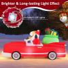 imageGoplus 77 FT Long Christmas Inflatables Lighted Xmas Inflatable Santa Claus ampamp Reindeer Driving Red Car Gift Boxes Water Bags ampamp Ground Stake Outdoor Indoor Christmas Decoration for Party Yard Lawn