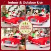 imageGoplus 77 FT Long Christmas Inflatables Lighted Xmas Inflatable Santa Claus ampamp Reindeer Driving Red Car Gift Boxes Water Bags ampamp Ground Stake Outdoor Indoor Christmas Decoration for Party Yard Lawn