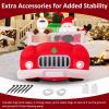imageGoplus 77 FT Long Christmas Inflatables Lighted Xmas Inflatable Santa Claus ampamp Reindeer Driving Red Car Gift Boxes Water Bags ampamp Ground Stake Outdoor Indoor Christmas Decoration for Party Yard Lawn