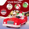 imageGoplus 77 FT Long Christmas Inflatables Lighted Xmas Inflatable Santa Claus ampamp Reindeer Driving Red Car Gift Boxes Water Bags ampamp Ground Stake Outdoor Indoor Christmas Decoration for Party Yard Lawn