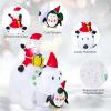 imageGoplus 7FT Christmas Inflatables LED Lighted Xmas Inflatable Polar Bear with Shaking Head Santa ampamp Penguin Outdoor Indoor Blow Up Christmas Decoration with Water Bags Ground Stakes for Yard Garden