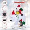 imageGoplus 7FT Christmas Inflatables LED Lighted Xmas Inflatable Polar Bear with Shaking Head Santa ampamp Penguin Outdoor Indoor Blow Up Christmas Decoration with Water Bags Ground Stakes for Yard Garden