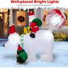 imageGoplus 7FT Christmas Inflatables LED Lighted Xmas Inflatable Polar Bear with Shaking Head Santa ampamp Penguin Outdoor Indoor Blow Up Christmas Decoration with Water Bags Ground Stakes for Yard Garden